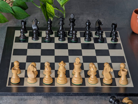 échiquier noir design moderne staunton acacia buis