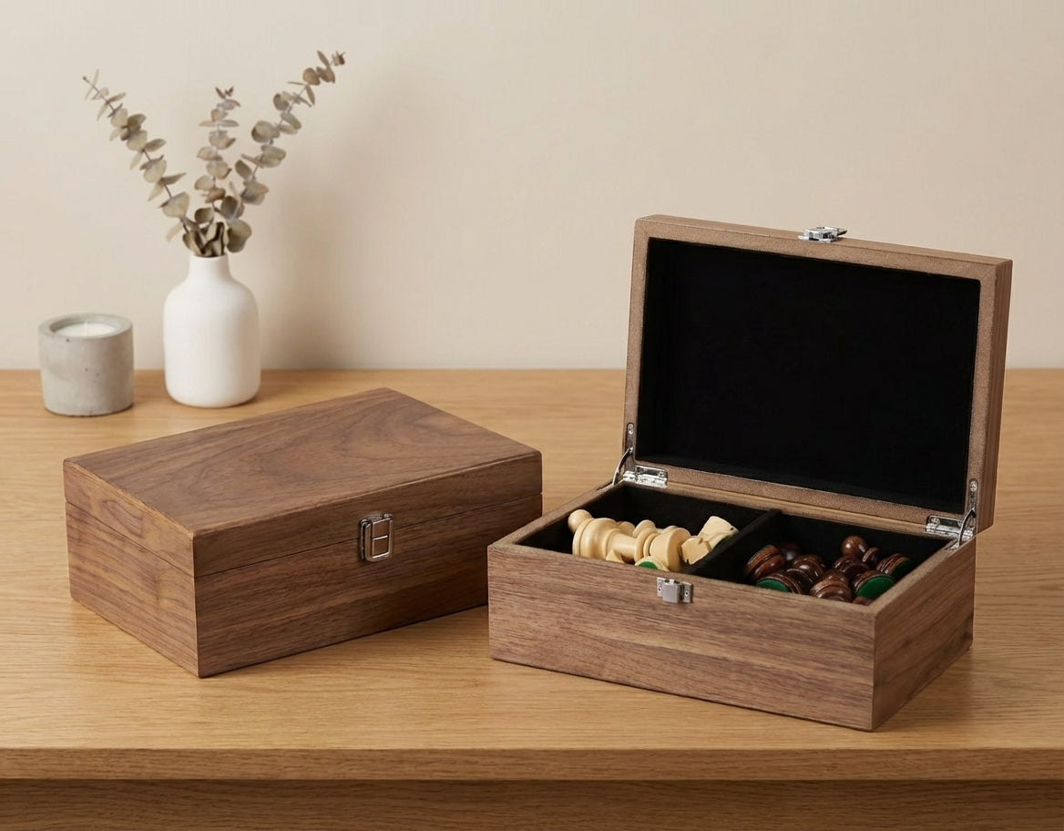 Boîte de Rangement - Finition Noyer